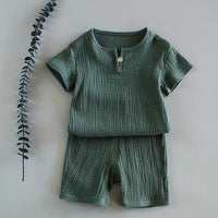 Baby Summer 2-Piece Set – Short Sleeve Outfit for Boys & Girl