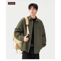 Men's Retro Loose Casual Long Sleeve Shirt