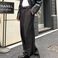 Button Design Feeling Straight Casual Suit Trousers For Men