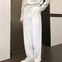 Non-iron Straight Suit Trousers Men Loose Casual