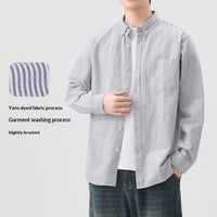Spring Summer Long Sleeve Striped Shirt